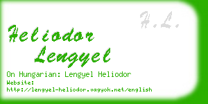 heliodor lengyel business card